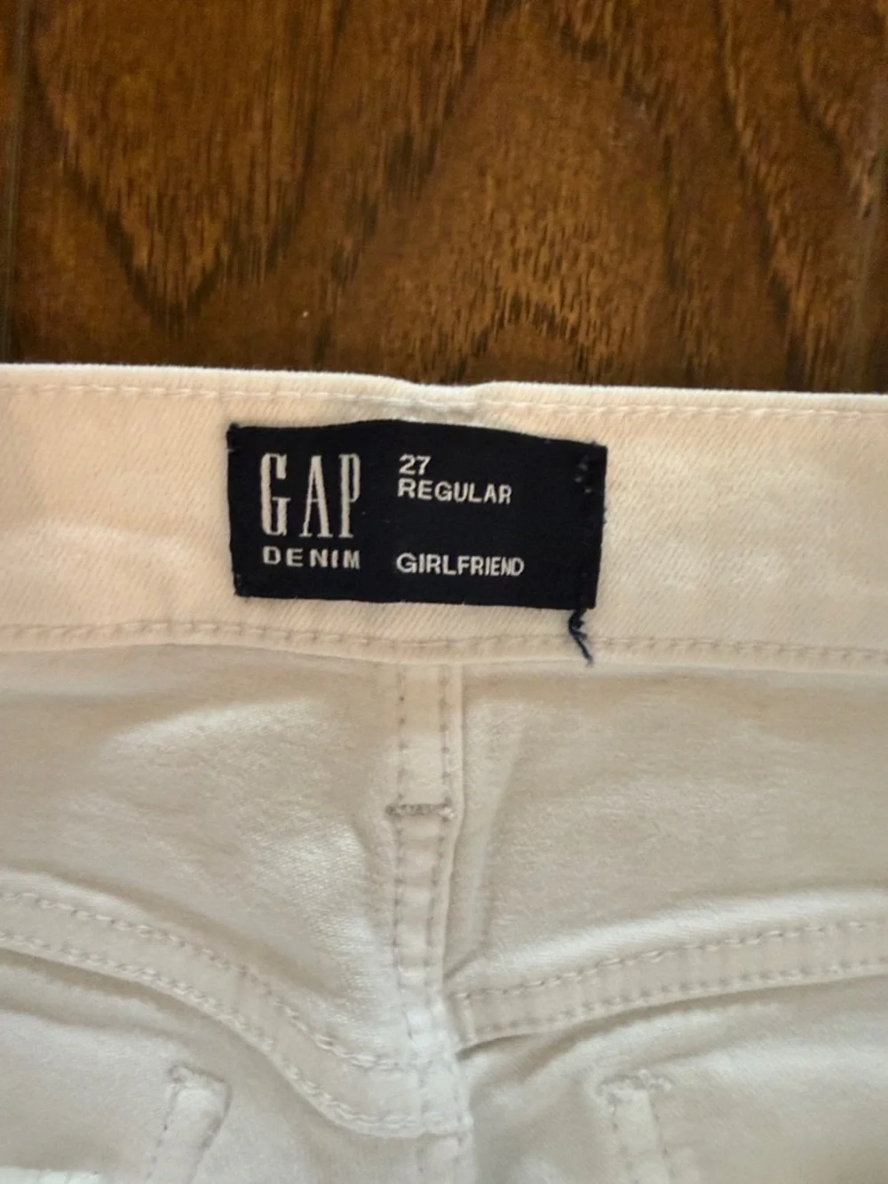 GAP White Girfiend Straight-Leg Jeans, size 27 - Picture 3 of 7